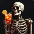 © Luki - Skeleton enjoying a drink