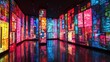 © Almahyra - Colorful digital art exhibit, vibrant displays