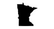 © Vector Bee - Vector art of minnesota state silhouette a simple yet striking depiction of the states unique outline, showcasing its geographical shape and borders with clarity