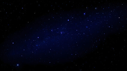 Abstract dark blue swirl nebula with faint stars cosmic galaxy space background digital art
