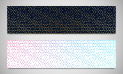 Wall Mural - Graphic design element for web page or banner with abstract vector background with a seamless pattern of simple geometric shapes
