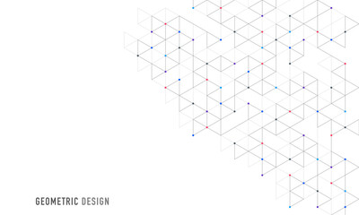 Wall Mural - Abstract vector background with a geometric pattern of triangle shapes