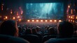 © Michael - People enjoying a film on the big screen in a crowded movie theater
