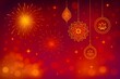 © Kavindu - Abstract Diwali Celebration Background with Fireworks, Sparkling Bokeh Lights, and Festive Ornaments