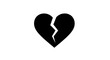 © J V C K Art - Broken heart symbol isolated white background