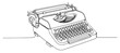 © Katarzyna - Continuous Line Drawing of a Vintage Typewriter Machine