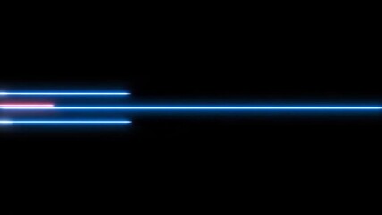 Wall Mural - Neon Blue and White Stripe Effect - This video features a neon stripe glowing in blue and white against a black background. The line effect provides a modern, minimalist aesthetic.