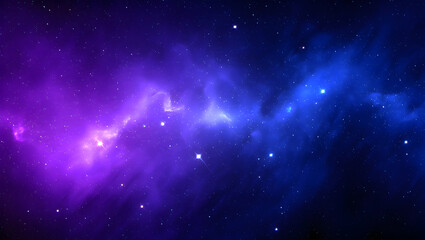 Vibrant cosmic nebula with glowing stars in deep space atmosphere