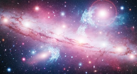 Wall Mural - Vast expanse of space, vibrant nebulae, and countless stars