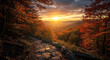 © Letyi - Beautiful Autumn Nature Landscape with amazing Mountains and Lake background