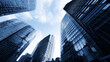 © anemone1693821 - Modern Glass Skyscrapers from Low Angle Perspective