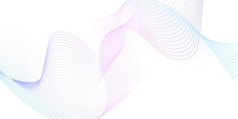 Wall Mural - blue purple wave curve lines banner background .Digital frequency track equalizer. Stylized line art background. modern soft luxury texture with smooth and clean vector subtle background illustration