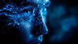 © Concept Photo Studio - Concept de technologie futuriste, homme regardant vers la droite