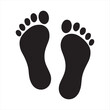 © MAHFUJ MONDOL - 'Human Footprints Silhouette Barefoot Walking Steps Icon'