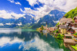 Hallstatt, Austria. Mountain village in the Austrian Alps.