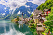 Hallstatt, Austria. Mountain village in the Austrian Alps.