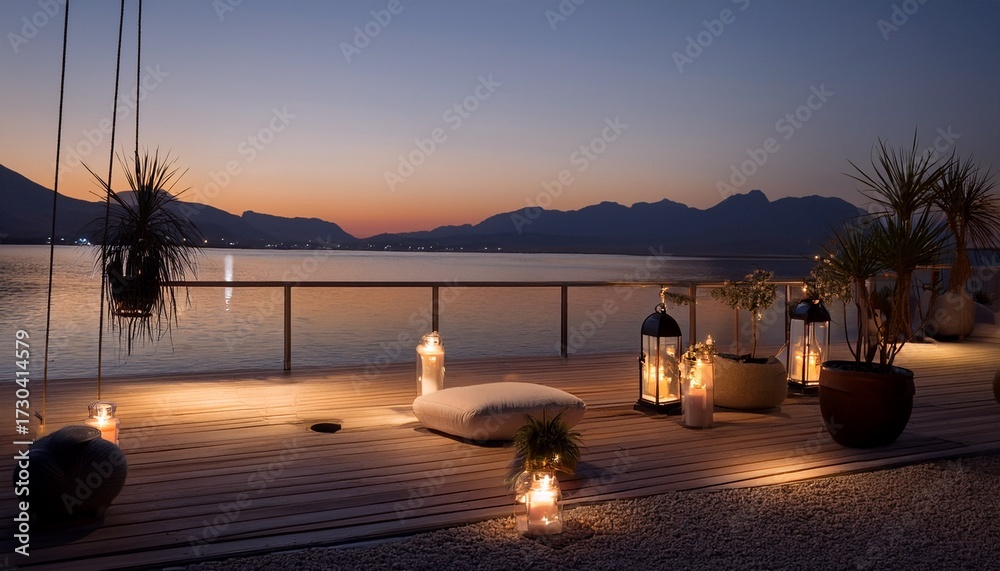 minimalist lofi scene with a calming layout