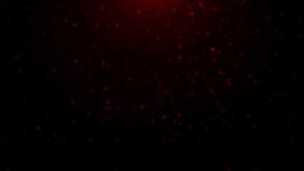 Red particles bokeh background animation loop for overlays and effects