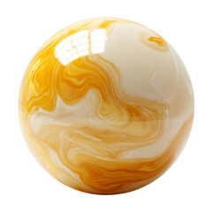 Wall Mural - Abstract Sphere with Swirling Golden Hues on a Clear Substrate Radiating Light