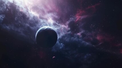 Wall Mural - Breathtaking depiction of the cosmos with multiple celestial bodies