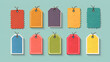 © suldev - NEW sticker set, material, jagged, discount, price reduction, special price, campaign, fair, decoration, decoration, sticker, stamp, spiky, pop, stylish, simple. Set of new arrival tag icon.