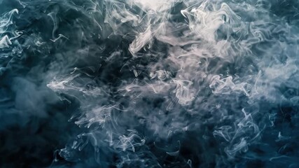 Wall Mural - Abstract watercolor painting of waves and ripples on a blue background.