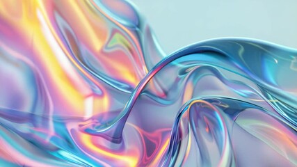 Wall Mural - Colorful abstract art resembling flowing water or lava.