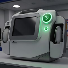 Sophisticated medical device with touch screen and illuminated buttons