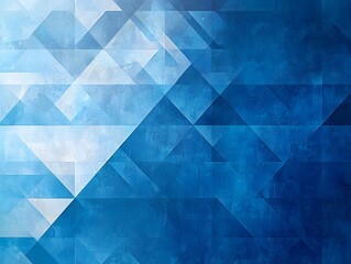 Canvas Print - Creative Blue Geometric Background with Abstract Shapes in Chaos