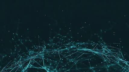 Abstract futuristic digital network background with connecting lines and glowing particles representing connectivity and data flow suitable for science and technology concepts