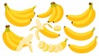 © Yanti - Cartoon bananas whole and sliced