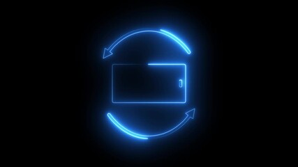 Turn you Smart phone rotate device screen, Phone flip sign, Phone Rotation animation. Please Rotate Your Phone to Landscape 90 Rotation for Better Experience. Device rotation symbol on background