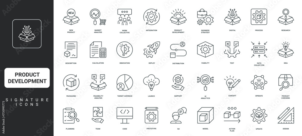 Stock-Vektorgrafik „AI Analytics and test, feasibility analysis, action ...