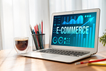 Wall Mural - E-commerce data software provide modish dashboard for sale analysis to the online retail business