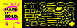 © Anastasiia Hevko - Yellow marker highlight set. Underlines, emphasis elements and arrows for hand drawn notes and text design. Vector bold marker strokes, ovals and rectangle frames. Hand drawn highlighters.