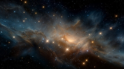 Wall Mural - Nebula spectacle: A captivating image of a vibrant nebula in deep space, showcasing an intricate network of cosmic dust, celestial gas.