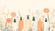 © sathian - A cute cosmetic-themed background, perfect for use as a decorative backdrop or wallpaper.