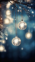 Wall Mural - Light chandelier christmas lighting.