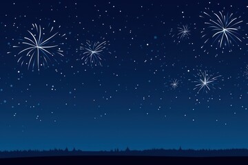 Wall Mural - Fireworks night outdoors nature.