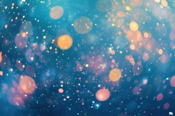 Wall Mural - Under ocean in bokeh effect background backgrounds outdoors glitter.