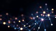 © XIN KONG - Abstract light patterns and connection nodes on dark background, representing modern communication concepts.