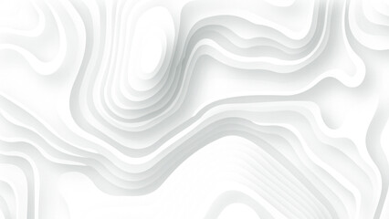 Wall Mural - Vector topographic illustration. White paper cut decoration textured. wavy layers 3d topography relief background.