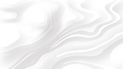 Wall Mural - Vector topographic illustration. White paper cut decoration textured. wavy layers 3d topography relief background.