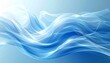 © くぼ ひら - Soft transparent blue air flow effect with smooth motion wind wave for fresh air and cooling design