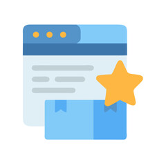 Website bookmark with star for favorite articles concept