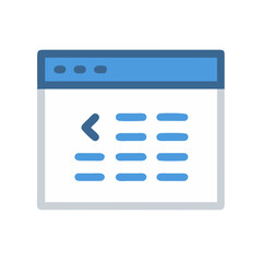 Minimalist code window icon for software and web development
