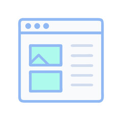 Website Interface Icon Depicting Layout and Design Elements