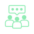 © Xihan - Group communication icon symbolizing teamwork and collaboration process