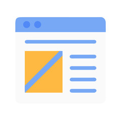 flat illustration of a website layout interface template