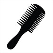 © Zubaraj - Stylized silhouette of a hairbrush with bristles on a white background